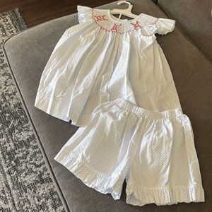 Size 6 short set with Baseball embroidery- Like new